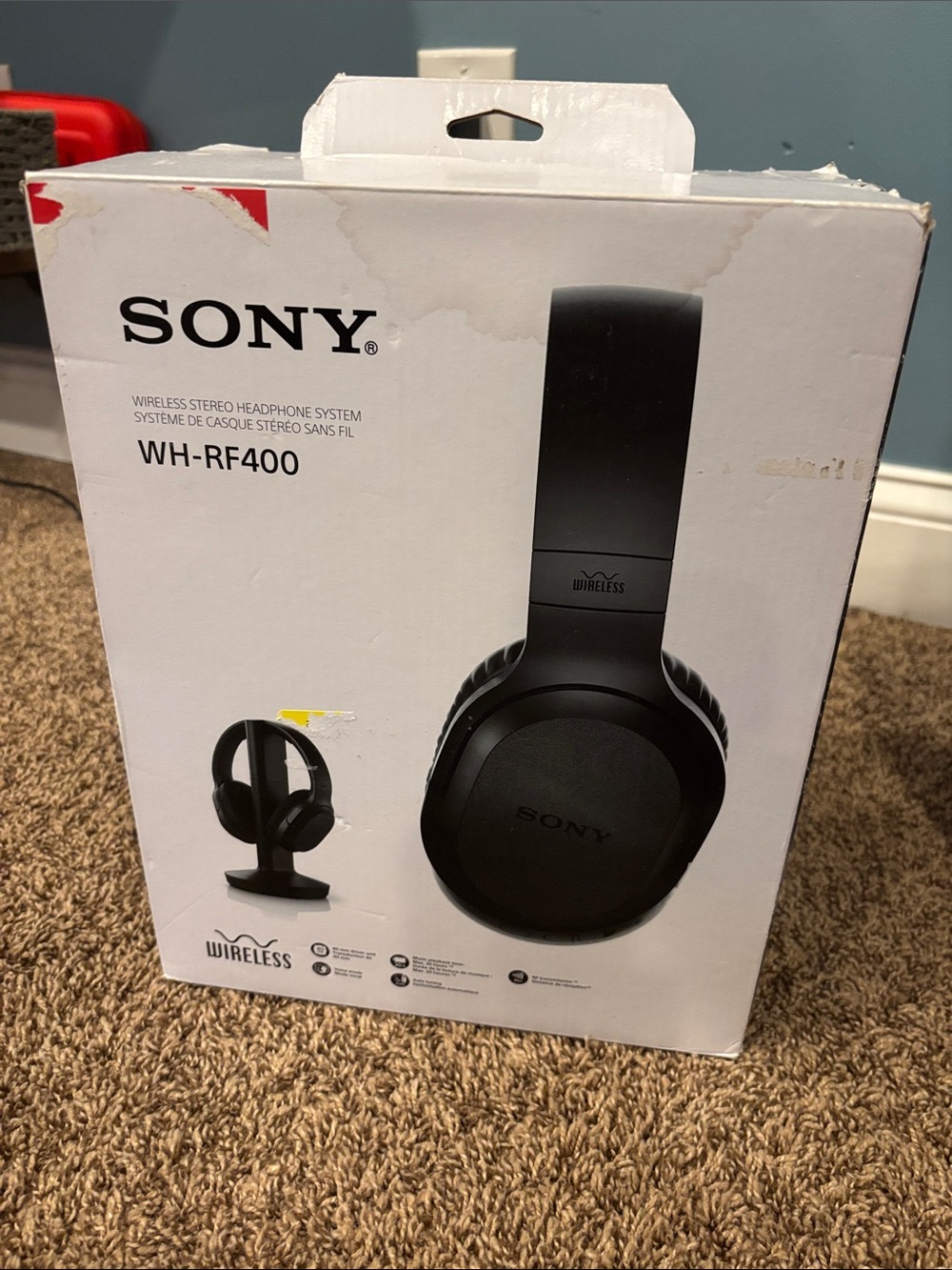 Sony WH-RF400 Wireless Headphones - Black